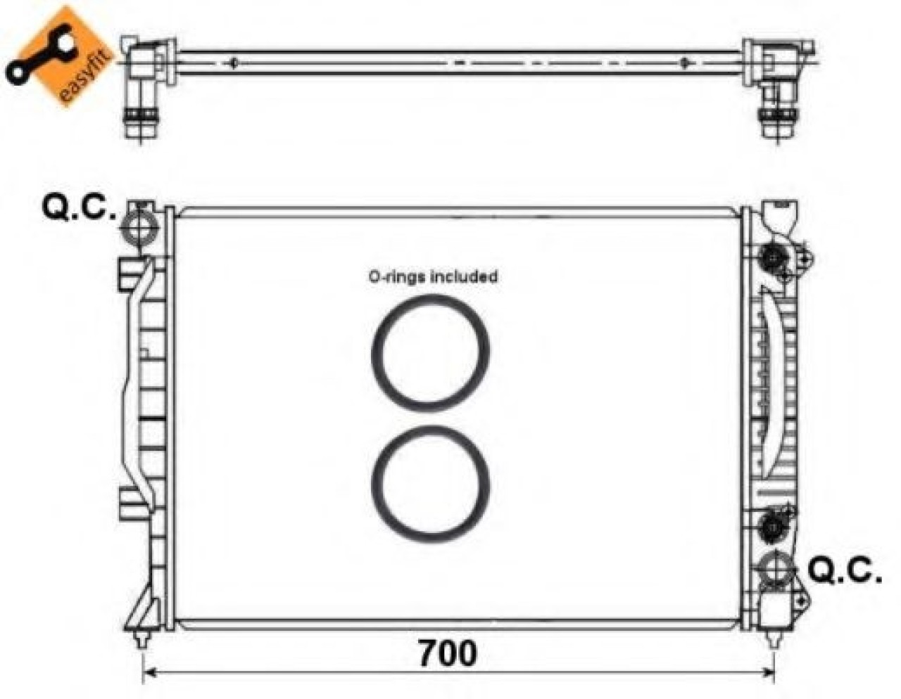 Radiator, racire motor AUDI A6 (4B2, C5) (1997 - 2005) NRF 53444 piesa NOUA