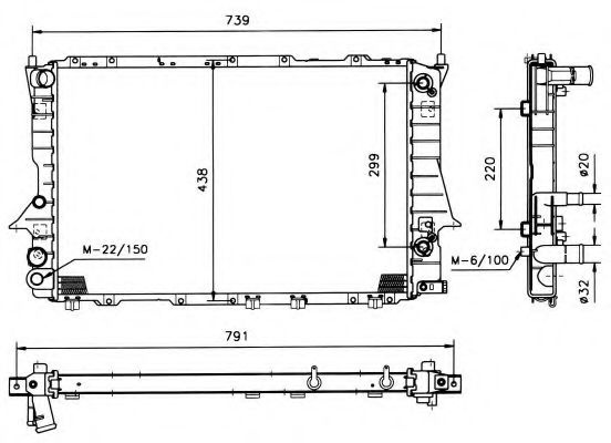 Radiator, racire motor AUDI A6 (4B2, C5) (1997 - 2005) NRF 51317 piesa NOUA