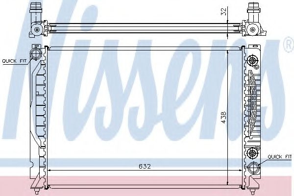 Radiator, racire motor AUDI A6 (4B2, C5) (1997 - 2005) NISSENS 60316 piesa NOUA