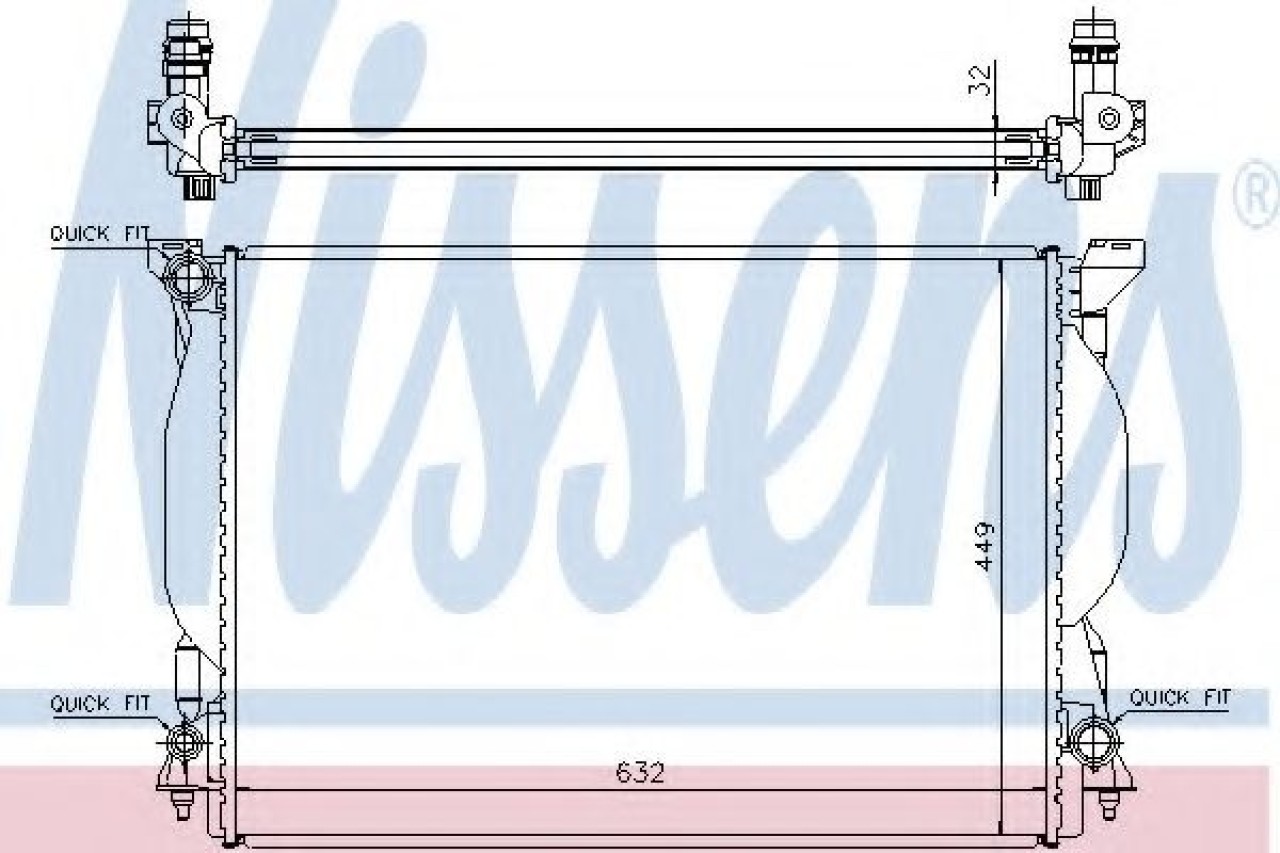 Radiator, racire motor AUDI A6 (4B2, C5) (1997 - 2005) NISSENS 60306A piesa NOUA