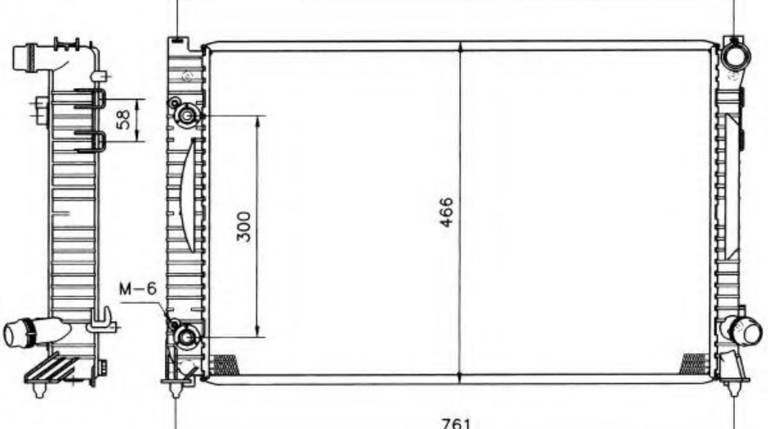 Radiator, racire motor AUDI A6 (4B2, C5) (1997 - 2005) NRF 51586 piesa NOUA