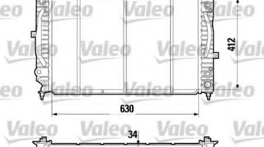 Radiator, racire motor AUDI A6 (4B2, C5) (1997 - 2005) VALEO 731757 piesa NOUA