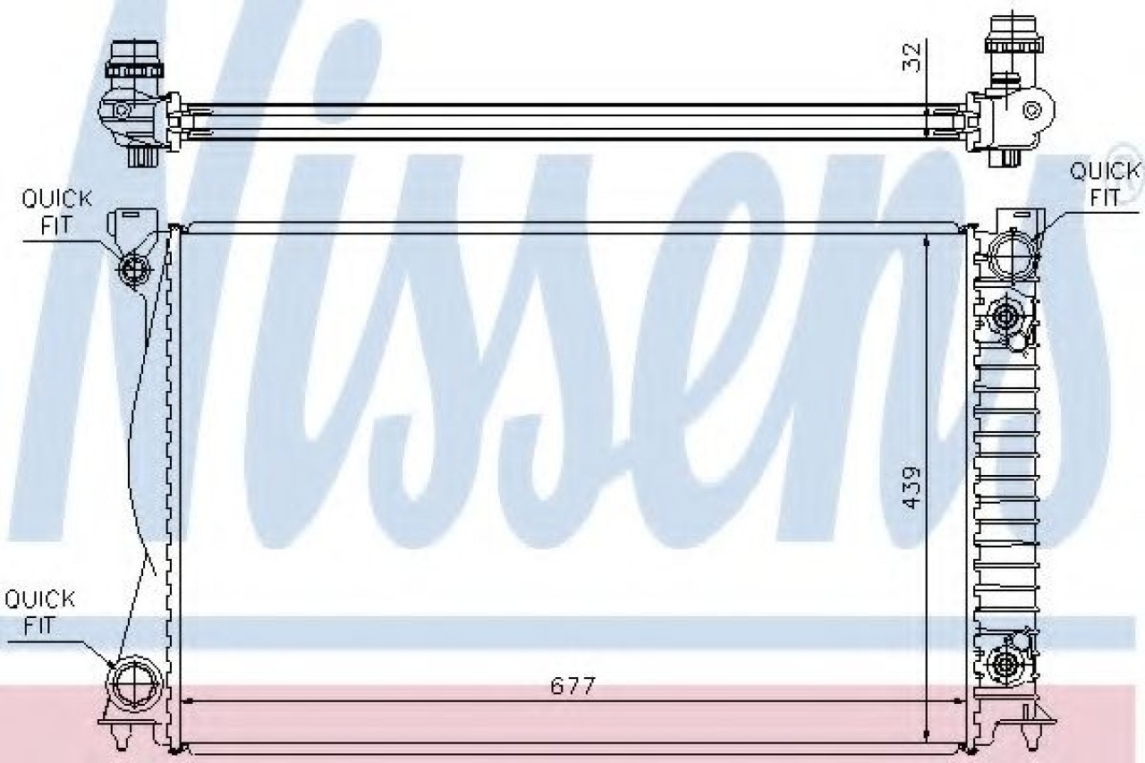 Radiator, racire motor AUDI A6 (4F2, C6) (2004 - 2011) NISSENS 60233A piesa NOUA