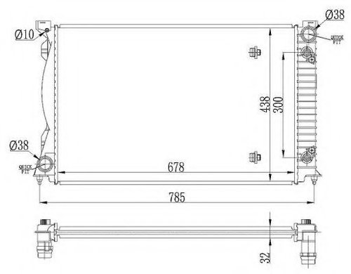 Radiator, racire motor AUDI A6 (4F2, C6) (2004 - 2011) NRF 53023 piesa NOUA