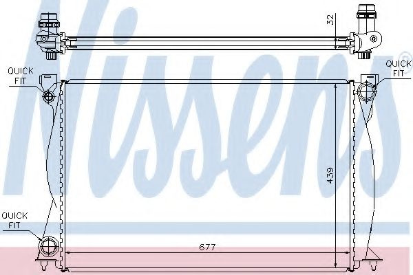 Radiator, racire motor AUDI A6 (4F2, C6) (2004 - 2011) NISSENS 60231A piesa NOUA