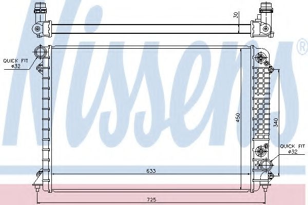 Radiator, racire motor AUDI A8 (4D2, 4D8) (1994 - 2002) NISSENS 60241 piesa NOUA