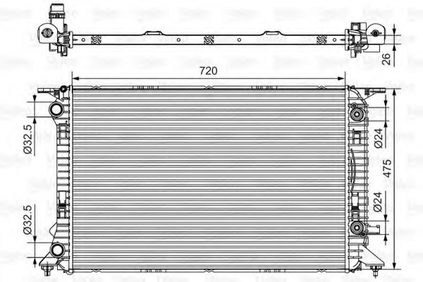 Radiator, racire motor AUDI Q5 (8R) (2008 - 2016) VALEO 735472 piesa NOUA