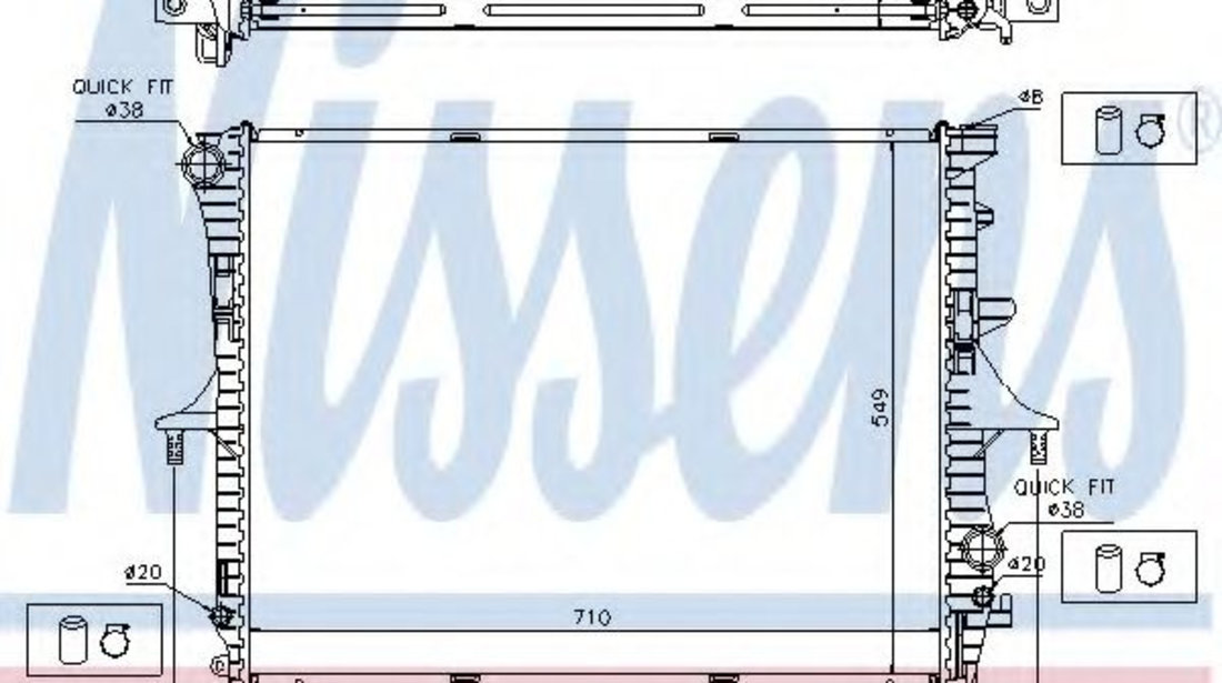 Radiator, racire motor AUDI Q7 (4L) (2006 - 2015) NISSENS 65276A piesa NOUA