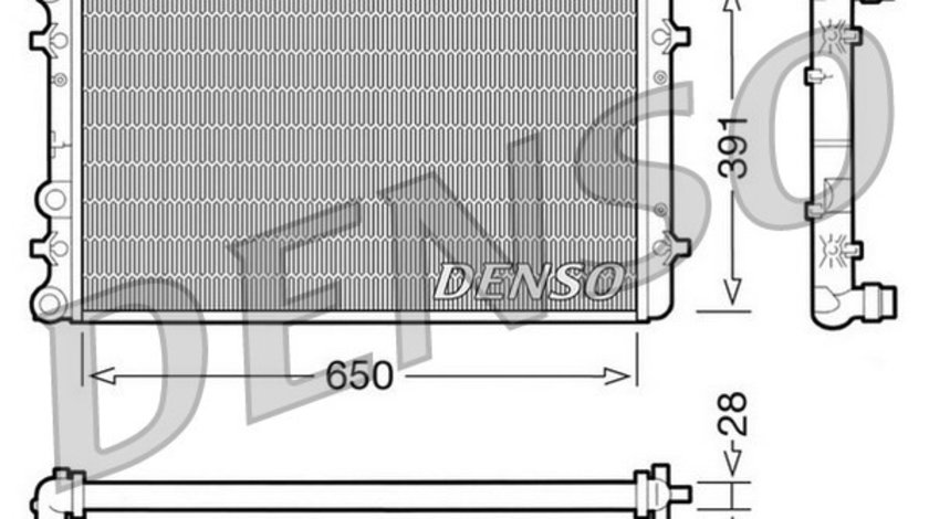 Radiator, racire motor AUDI TT (8N3) DENSO DRM02007