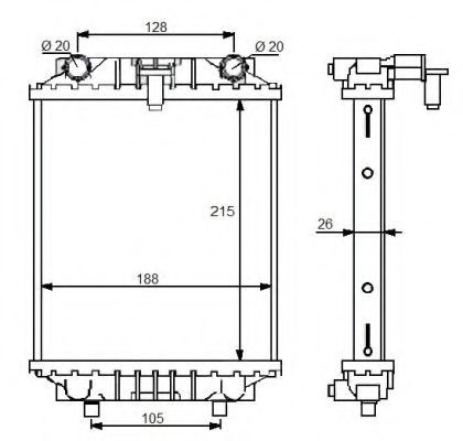 Radiator, racire motor AUDI TT (FV3) (2014 - 2016) NRF 59125 piesa NOUA