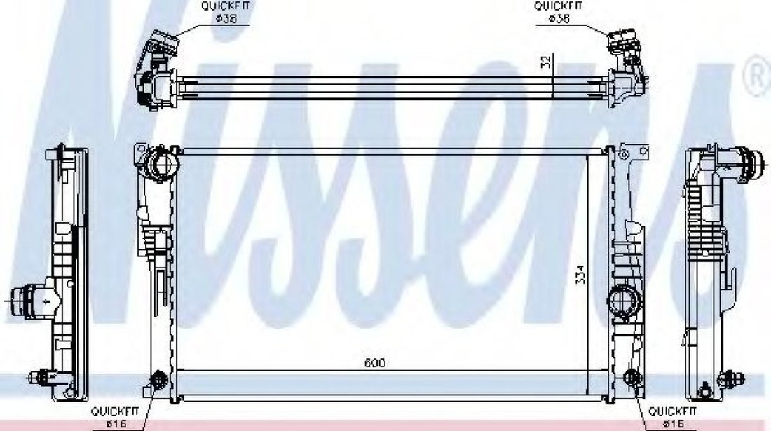 Radiator, racire motor BMW Seria 1 (F20) (2010 - 2016) NISSENS 60817 piesa NOUA