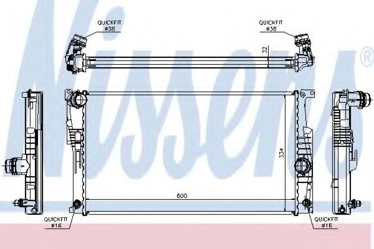 Radiator, racire motor BMW Seria 1 (F21) (2011 - 2016) NISSENS 60817 piesa NOUA