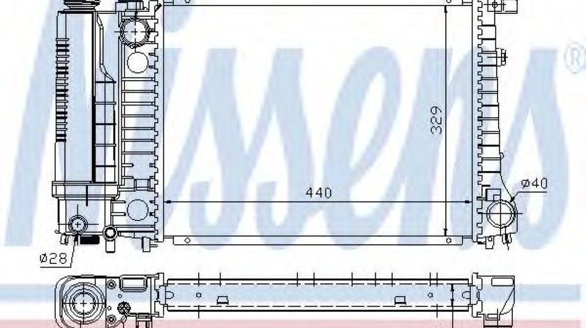 Radiator, racire motor BMW Seria 3 Cabriolet (E36) (1993 - 1999) NISSENS 60735A piesa NOUA