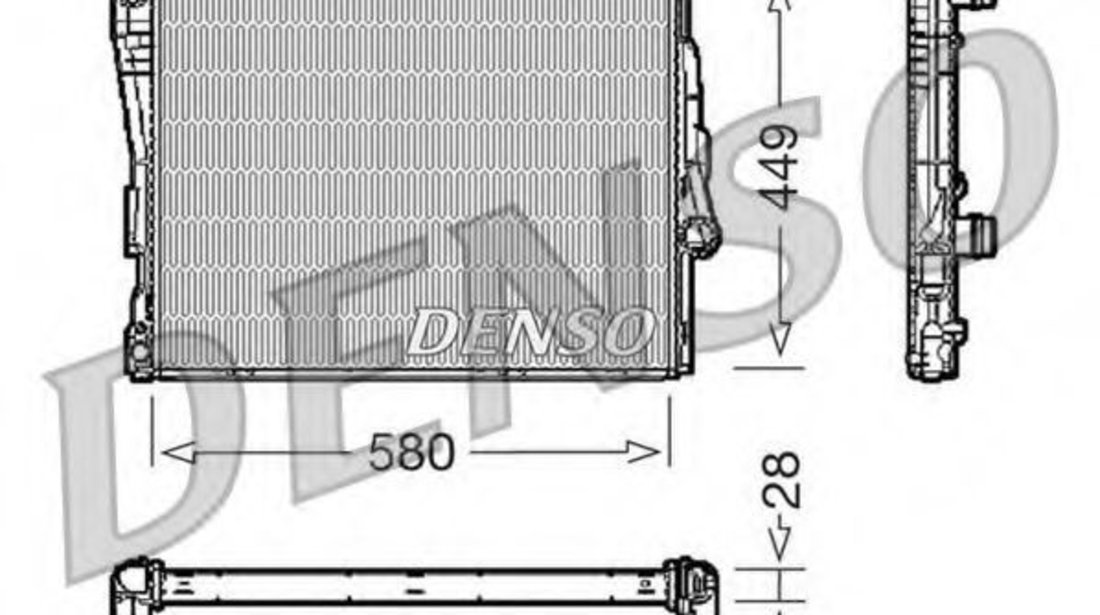 Radiator, racire motor BMW Seria 3 Cabriolet (E46) (2000 - 2007) DENSO DRM05069 piesa NOUA