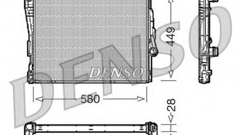 Radiator, racire motor BMW Seria 3 Cabriolet (E46) (2000 - 2007) DENSO DRM05069 piesa NOUA