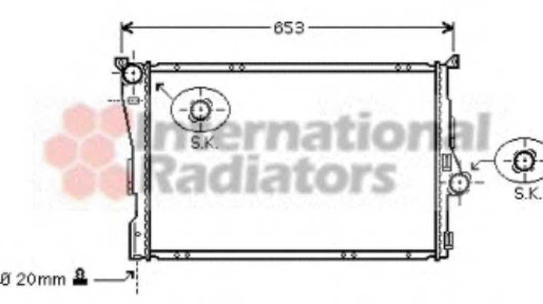 Radiator, racire motor BMW Seria 3 Compact (E46) (2001 - 2005) VAN WEZEL 06002278 piesa NOUA