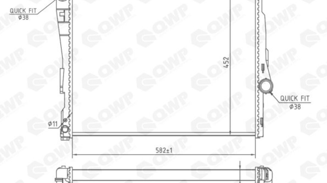 Radiator, racire motor BMW Seria 3 Compact (E46) (2001 - 2005) QWP WRA133 piesa NOUA