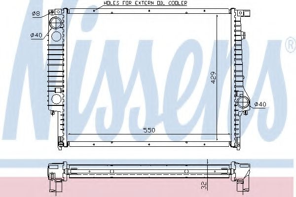 Radiator, racire motor BMW Seria 3 (E36) (1990 - 1998) NISSENS 60759A piesa NOUA