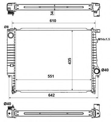 Radiator, racire motor BMW Seria 3 (E36) (1990 - 1998) NRF 509558 piesa NOUA