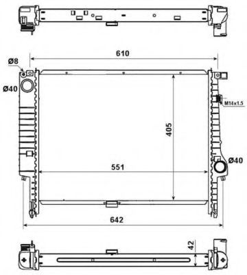 Radiator, racire motor BMW Seria 3 (E36) (1990 - 1998) NRF 58117 piesa NOUA