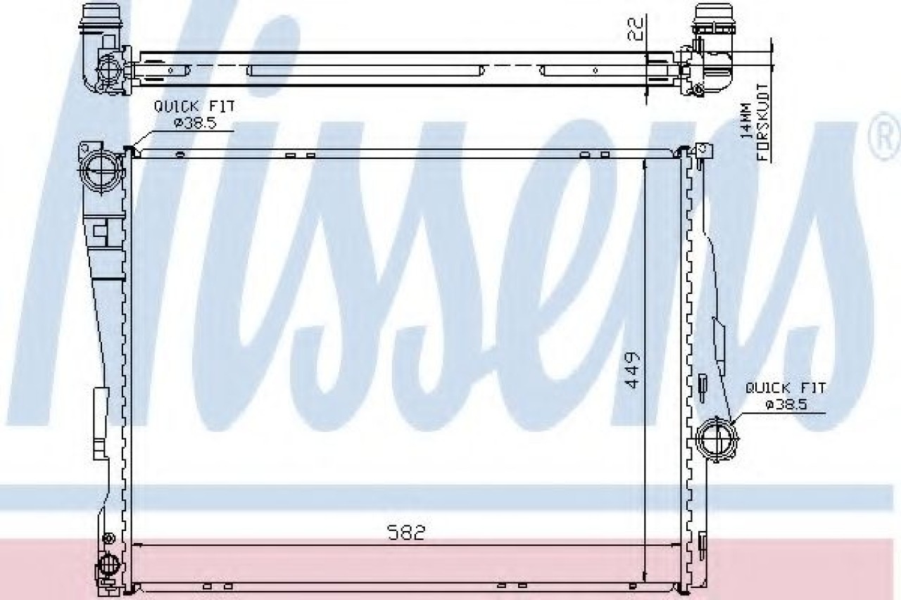 Radiator, racire motor BMW Seria 3 (E46) (1998 - 2005) NISSENS 60784A piesa NOUA