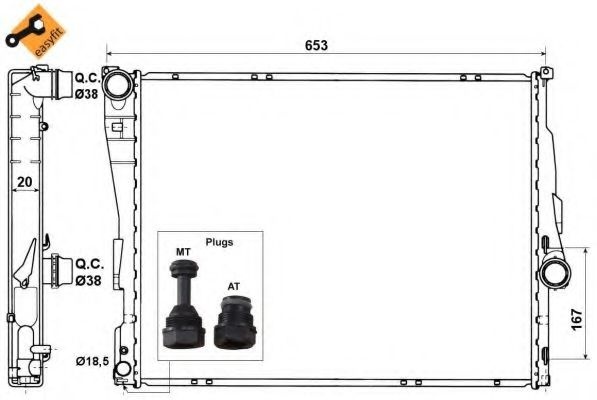 Radiator, racire motor BMW Seria 3 (E46) (1998 - 2005) NRF 51582 piesa NOUA