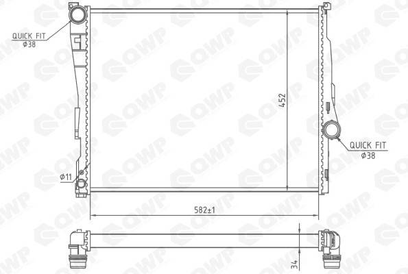 Radiator, racire motor BMW Seria 3 (E46) (1998 - 2005) QWP WRA133 piesa NOUA