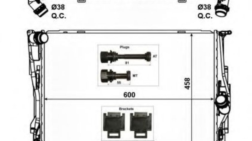 Radiator, racire motor BMW Seria 3 (E90) (2005 - 2011) NRF 56129 piesa NOUA