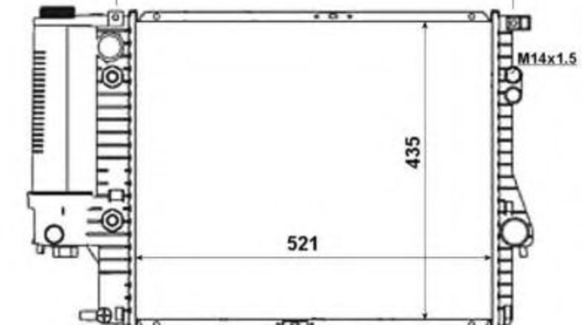Radiator, racire motor BMW Seria 5 (E39) (1995 - 2003) NRF 58165 piesa NOUA