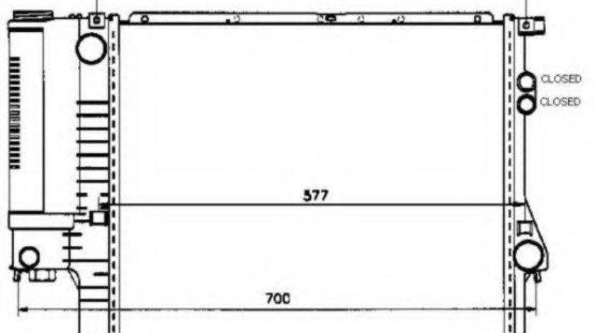 Radiator, racire motor BMW Seria 5 (E39) (1995 - 2003) NRF 58247 piesa NOUA