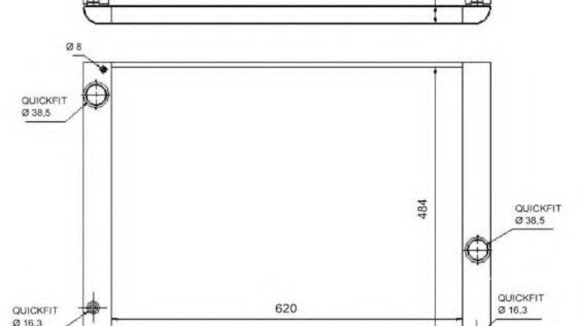 Radiator, racire motor BMW Seria 5 (E60) (2003 - 2010) NRF 58320 piesa NOUA