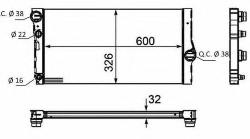 Radiator, racire motor BMW Seria 5 (F10, F18) (2009 - 2016) NRF 58466 piesa NOUA