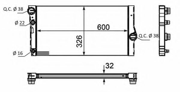 Radiator, racire motor BMW Seria 6 Cupe (F13) (2010 - 2016) NRF 58466 piesa NOUA