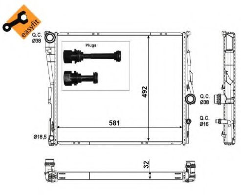 Radiator, racire motor BMW X3 (E83) (2004 - 2011) NRF 53117 piesa NOUA