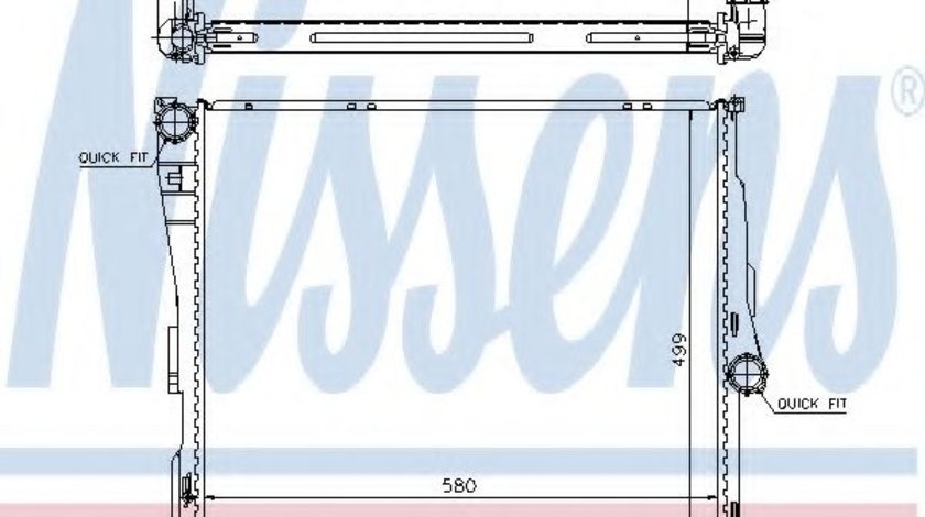 Radiator, racire motor BMW X3 (E83) (2004 - 2011) NISSENS 60803A piesa NOUA