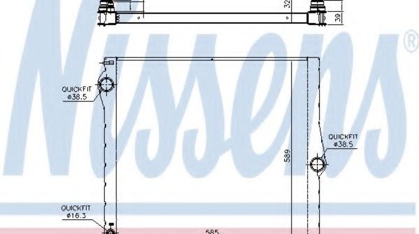 Radiator, racire motor BMW X5 (E70) (2007 - 2013) NISSENS 60825 piesa NOUA