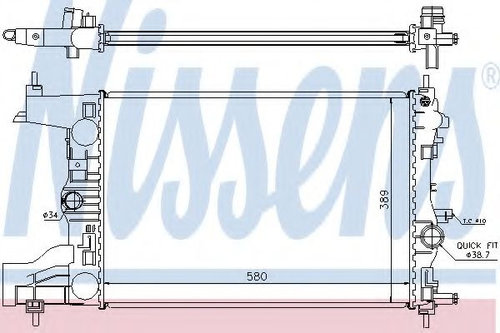 Radiator, racire motor CHEVROLET CRUZE Hatchback (J305) (2011 - 2016) NISSENS 630725 piesa NOUA