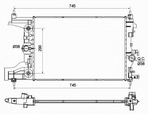 Radiator, racire motor CHEVROLET CRUZE (J300) (2009 - 2016) NRF 53122 piesa NOUA