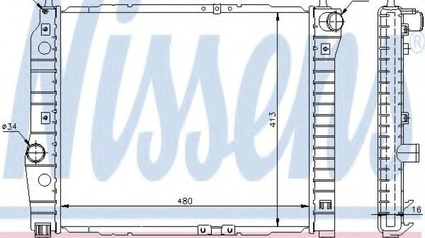 Radiator, racire motor CHEVROLET KALOS (2005 - 2016) NISSENS 61636 piesa NOUA