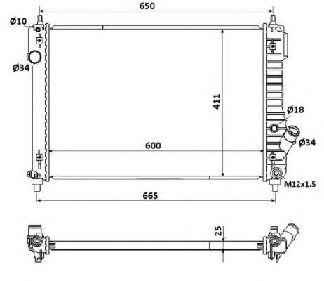 Radiator, racire motor CHEVROLET KALOS (2005 - 2016) NRF 53903 piesa NOUA