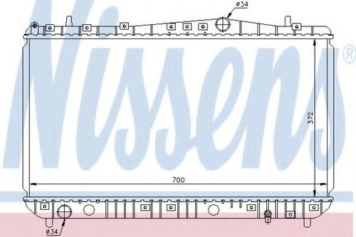 Radiator, racire motor CHEVROLET LACETTI Combi (J200) (2005 - 2016) NISSENS 61633 piesa NOUA