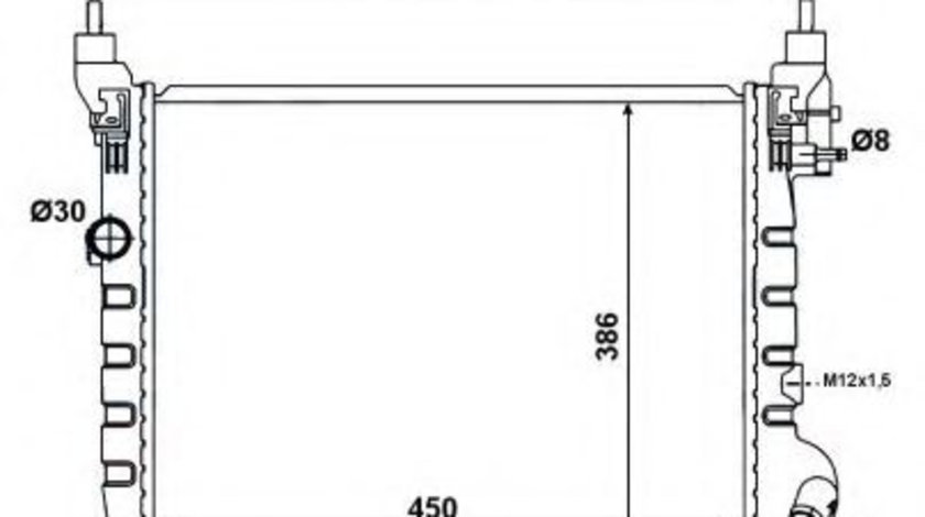 Radiator, racire motor CHEVROLET SPARK (M300) (2009 - 2016) NRF 53195 piesa NOUA