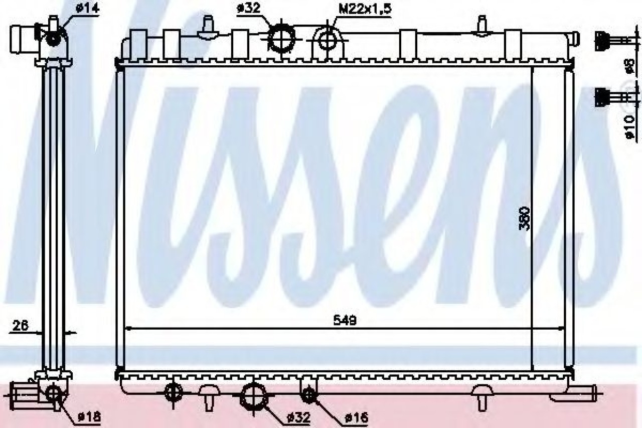Radiator, racire motor CITROEN BERLINGO caroserie (M) (1996 - 2016) NISSENS 63502A piesa NOUA