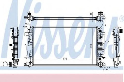 Radiator, racire motor CITROEN BERLINGO caroserie (M) (1996 - 2016) NISSENS 67157A piesa NOUA