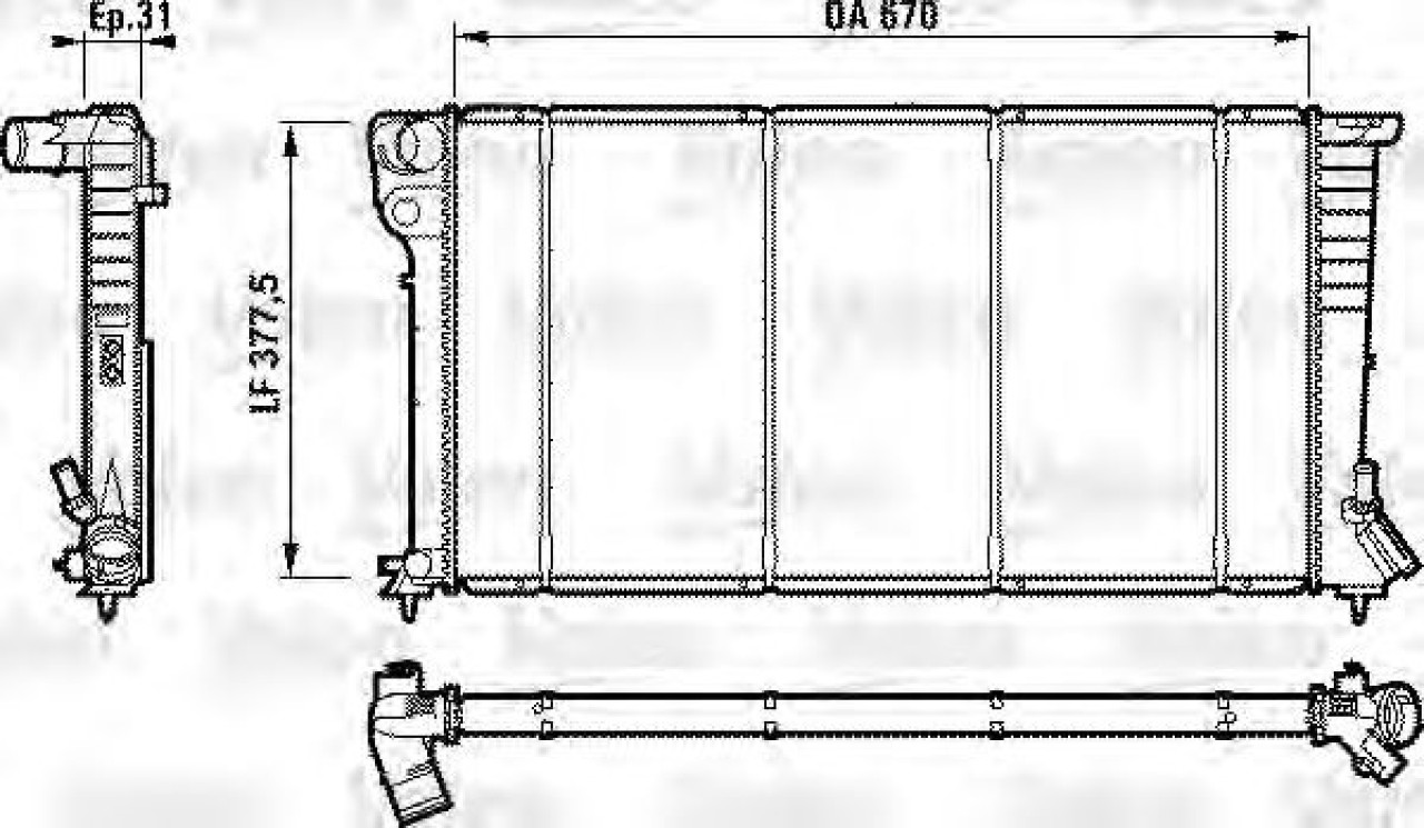 Radiator, racire motor CITROEN BERLINGO (MF) (1996 - 2016) VALEO 732565 piesa NOUA
