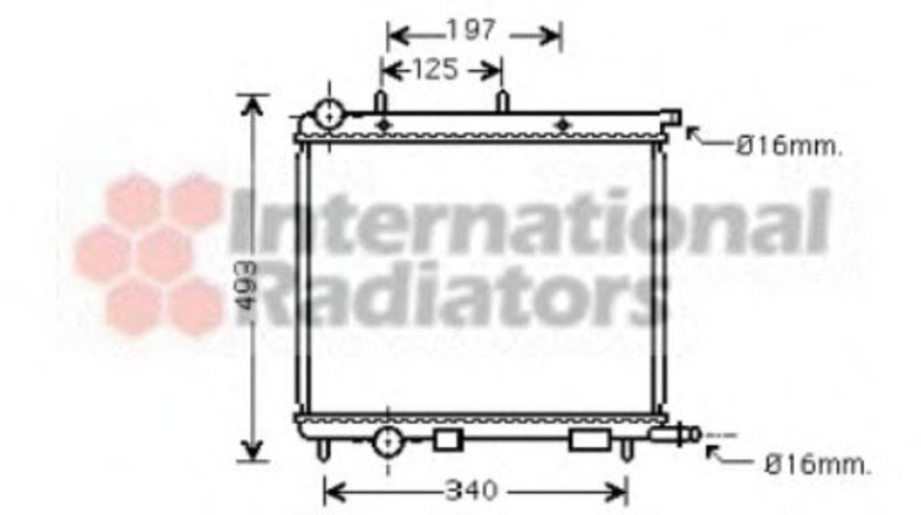 Radiator, racire motor CITROEN C2 (JM) (2003 - 2016) VAN WEZEL 09002188 piesa NOUA