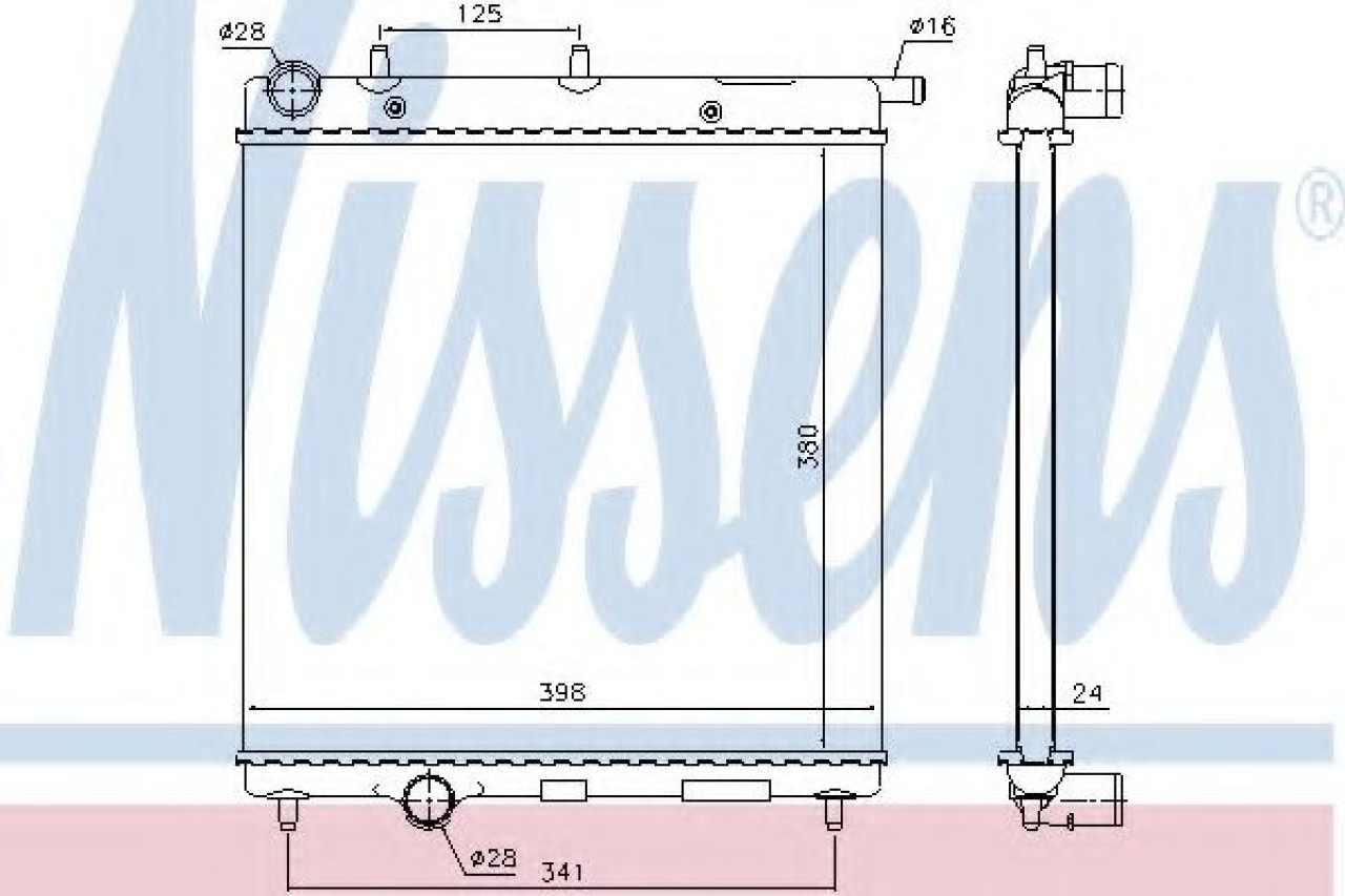 Radiator, racire motor CITROEN C2 (JM) (2003 - 2016) NISSENS 61278 piesa NOUA