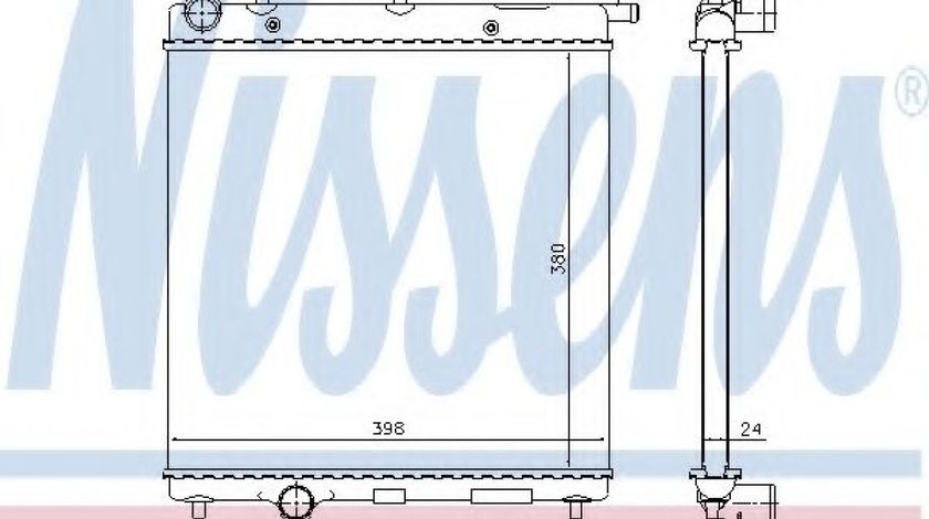 Radiator, racire motor CITROEN C2 (JM) (2003 - 2016) NISSENS 61278 piesa NOUA