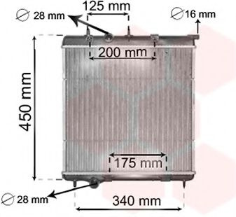 Radiator, racire motor CITROEN C3 II (2009 - 2016) VAN WEZEL 40002298 piesa NOUA