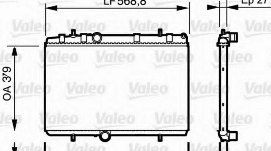 Radiator, racire motor CITROEN C4 Grand Picasso I (UA) (2006 - 2016) VALEO 734338 piesa NOUA